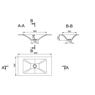 Столешница с раковиной Holbi Sirius 80см белый матовый 1.05.001.11.1